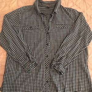 Blue checked shirt 2X